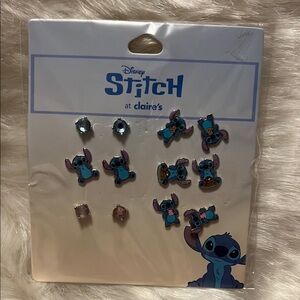 Disney Stitch Silver Earrings Set 2